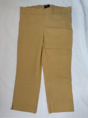 Cynthia Rowley Mustard and White Geometric Pants